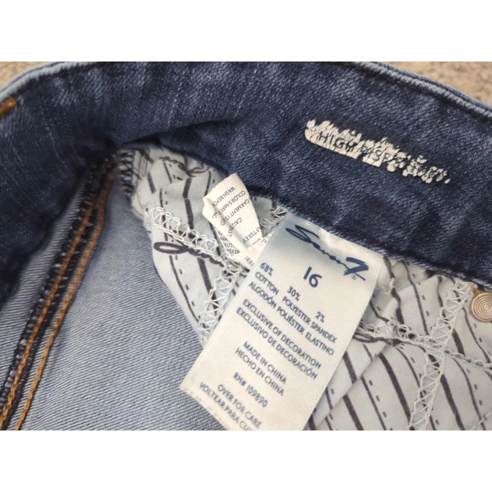 Seven7 Jeans Womens 16 Blue Denim High Rise Skinny Stretch Casual‎